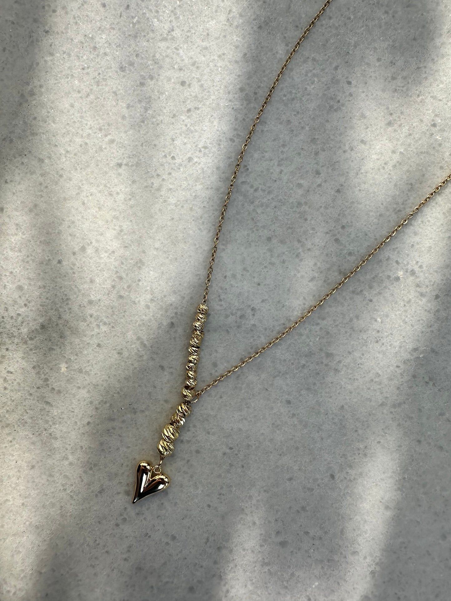 Golden Heart - Kalp Charm Detaylı Kolye