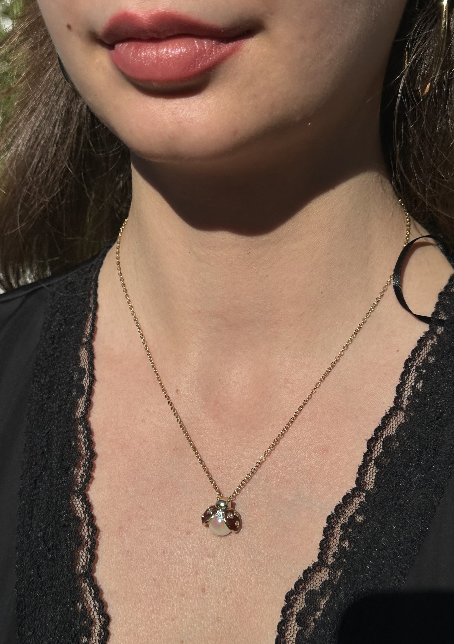 Ruby Ladybug - Uğur Böceği Charm Detaylı Kolye