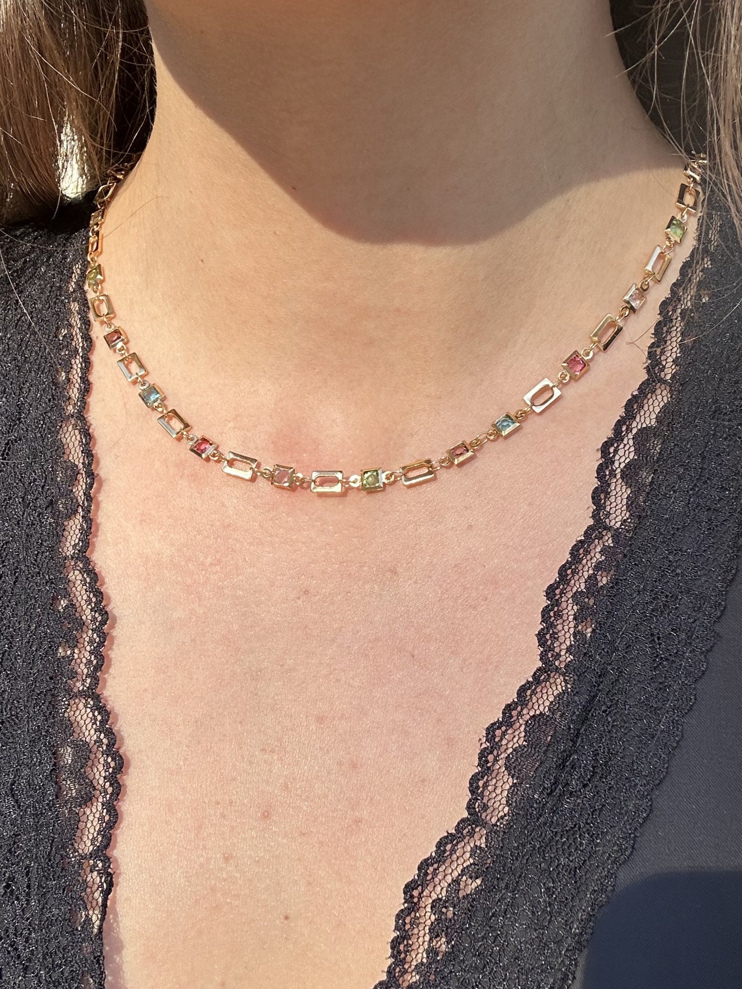 Jewel Mosaic - Renkli Taşlı Kolye