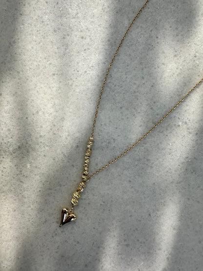 Golden Heart - Kalp Charm Detaylı Kolye